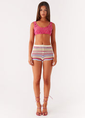 Mercer Sequin Bralette - Fuchsia