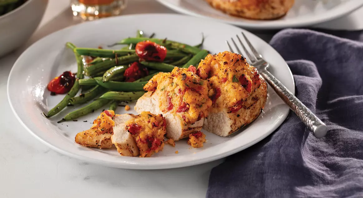 Omaha Steaks Pimento Cheese Stuffed Chicken Grillers