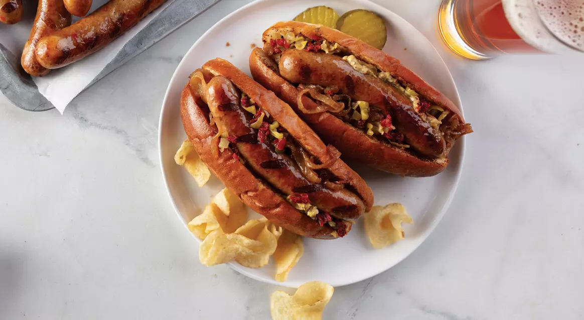 Omaha Steaks Caramelized Onion & White Cheddar Chicken Sausage