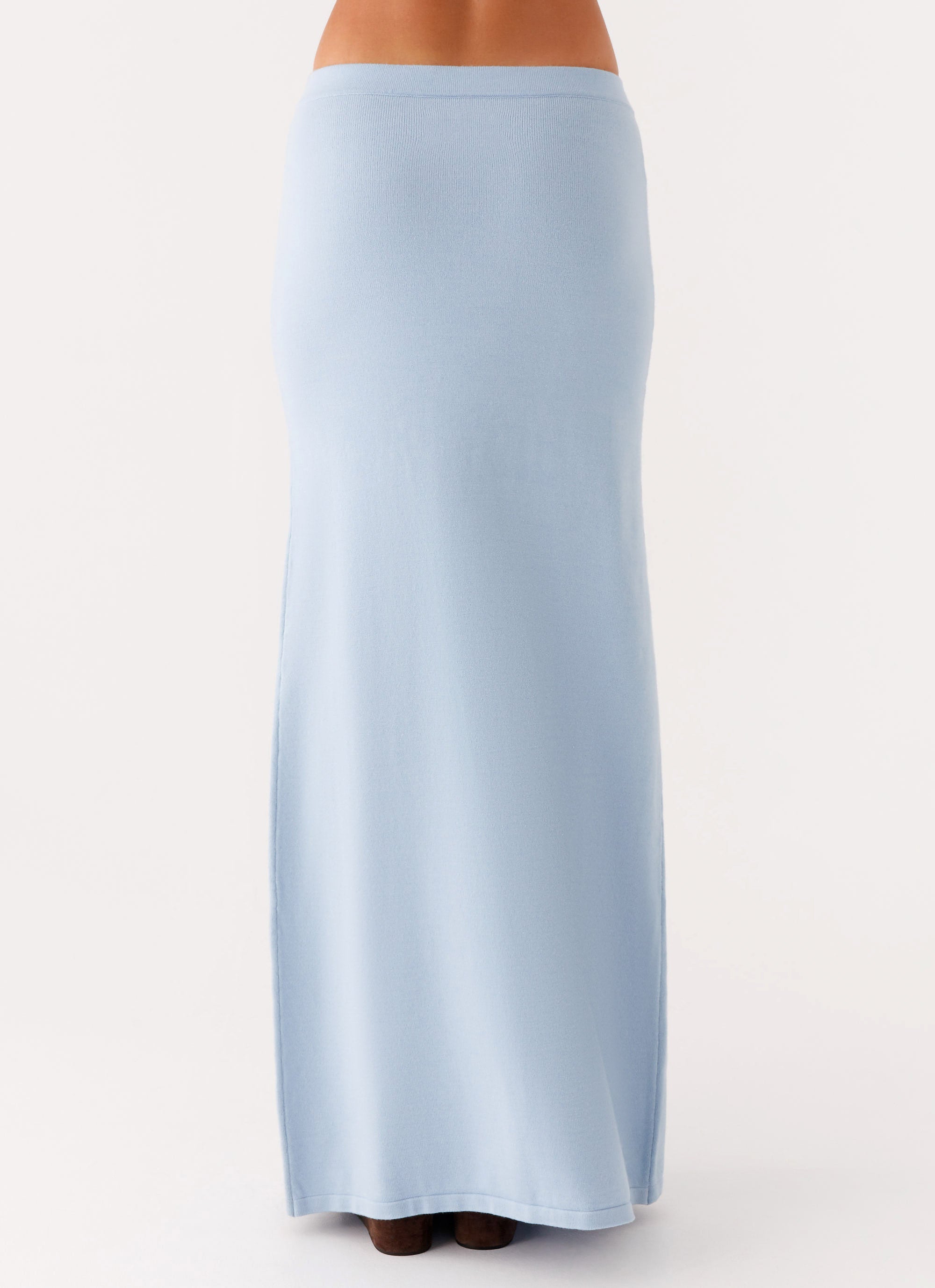 Anastasia Knit Maxi Skirt - Blue